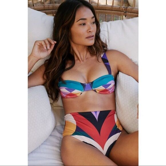 NEW Anthropologie FARM RIO Geometric Underwire Bikini Top Small - LAST ONE! - Picture 1 of 7